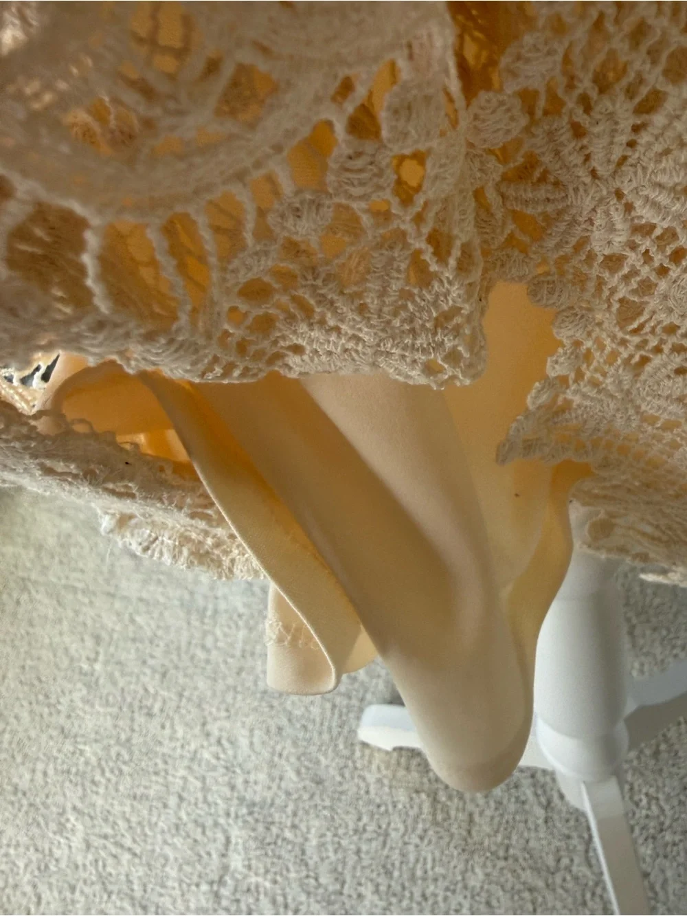 Adiva cream cotton lace scalloped hem skirt coquette elegant feminine womens